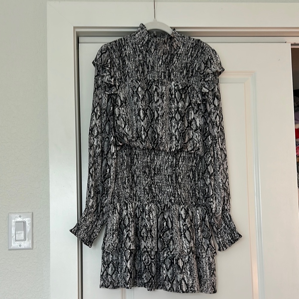 Black and Gray Snake Print Dress endless rose